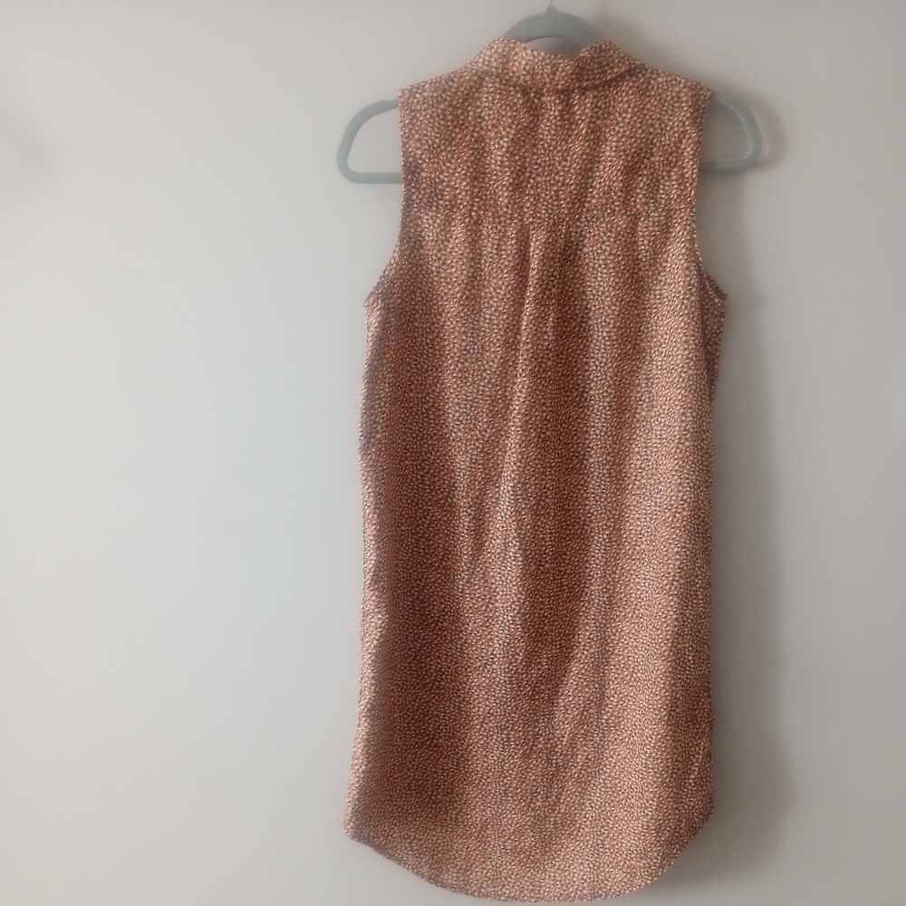 Tahari 100% Linen Spotted Sleeveless Shirt Dress - Picture 3 of 3